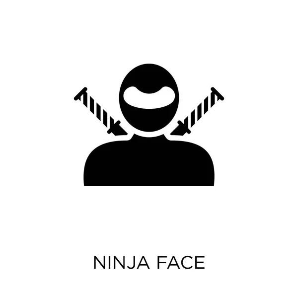 Значок Лица Ниндзя Дизайн Лица Ниндзя Коллекции People Простая Векторная — стоковый вектор