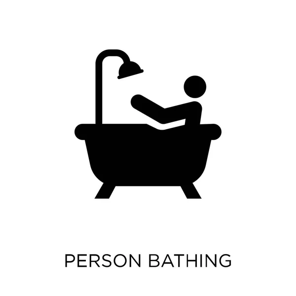 Person Baden Ikone Personenbadsymboldesign Aus Der People Collection Einfache Elementvektorabbildung — Stockvektor