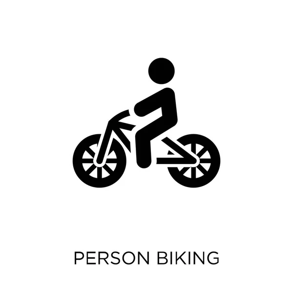 Ícone Bicicleta Pessoa Projeto Símbolo Bicicleta Pessoa Coleção Dos Povos —  Vetores de Stock