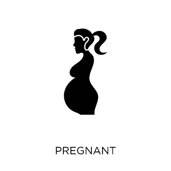 Беременная Икона Дизайн Беременных Символов Коллекции People Простая Векторная Иллюстрация — стоковый вектор