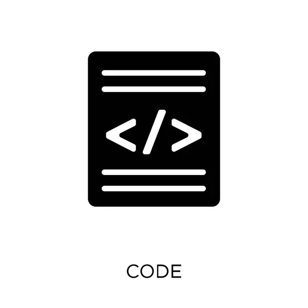 代码图标 从编程集合中设计代码符号 简单的元素向量例证在白色背景 — 图库矢量图片