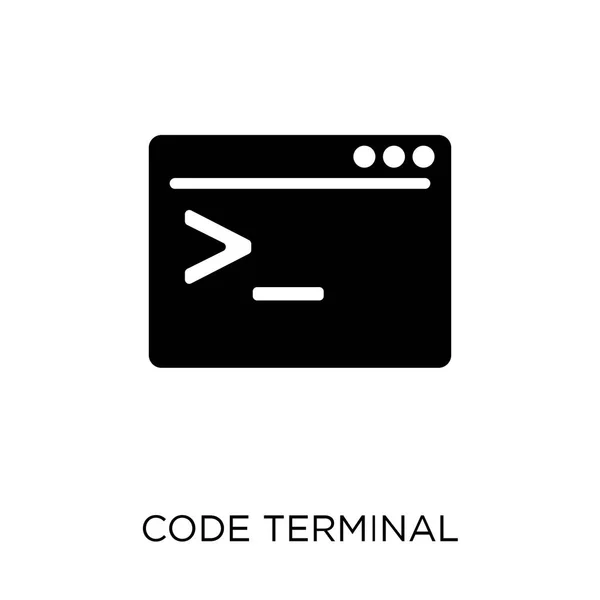 Code Terminal Icon Code Terminal Symbol Design Seo Collection Simple — Stock Vector