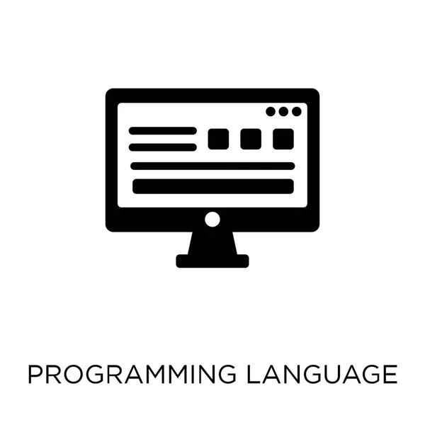 Icona Del Linguaggio Programmazione Design Del Simbolo Del Linguaggio Programmazione — Vettoriale Stock