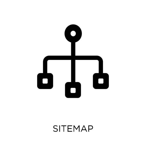 Icono Del Mapa Del Sitio Diseño Símbolos Sitemap Colección Seo — Vector de stock