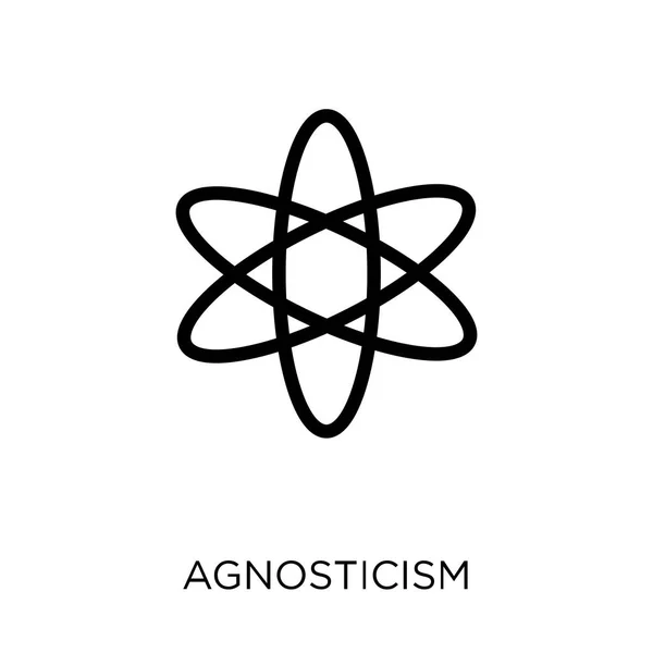 Icono Del Agnosticismo Diseño Símbolo Agnosticismo Colección Religión Ilustración Simple — Vector de stock