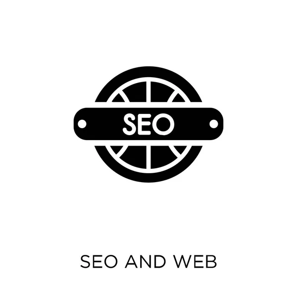 Seo Und Web Symbol Seo Und Web Symboldesign Aus Der — Stockvektor