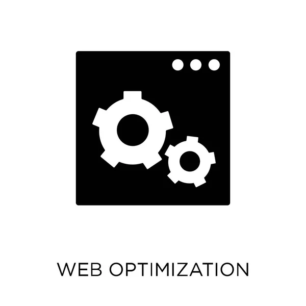 Web 最適化アイコン Web 最適化シンボル デザイン Seo のコレクションから 白い背景の上の単純な要素ベクトル図 — ストックベクタ