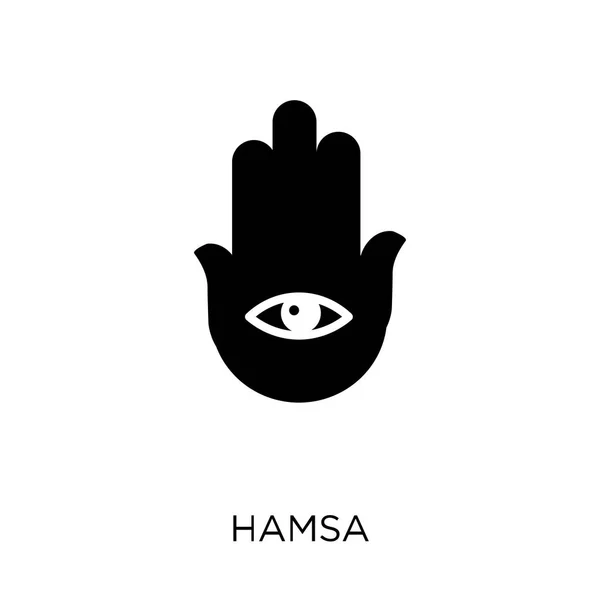哈姆萨图标 哈姆萨符号设计从宗教收藏 简单的元素向量例证在白色背景 — 图库矢量图片