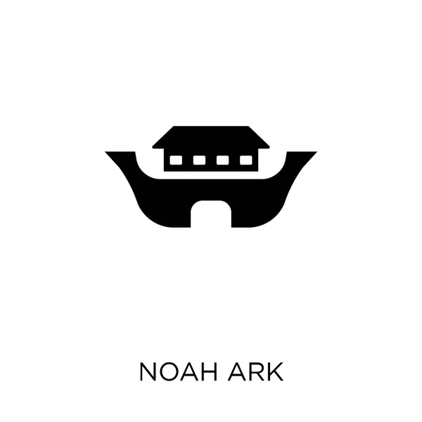 诺亚方舟图标 诺亚方舟符号设计从宗教收藏 简单的元素向量例证在白色背景 — 图库矢量图片