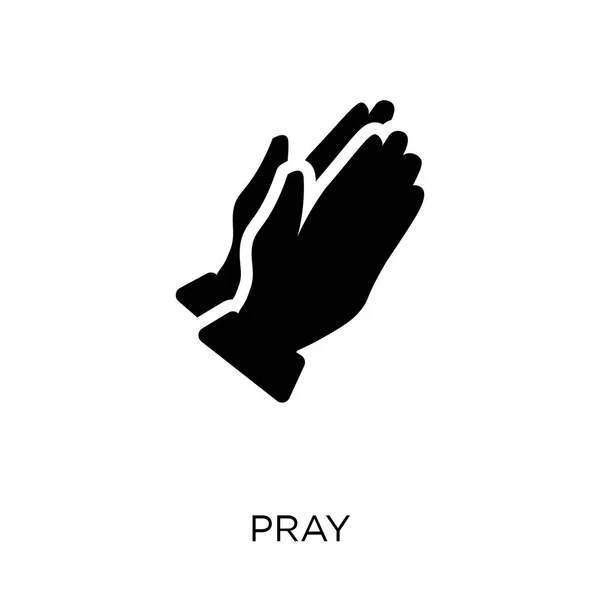 Pray Icon Pray Symbol Design Religion Collection Simple Element Vector — Stock Vector