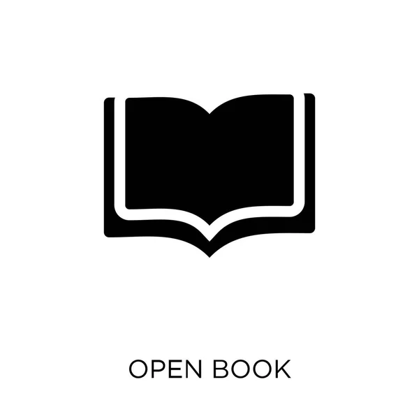 Apri Icona Del Libro Open Book Design Simbolo Della Collezione — Vettoriale Stock