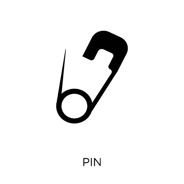 Icono Pin Pin Símbolo Diseño Colección Coser Ilustración Simple Del — Vector de stock