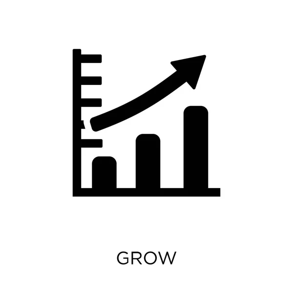 Rosną Ikona Rosnąć Symbol Projekt Kolekcji Sukcesu Element Prosty Wektor — Wektor stockowy