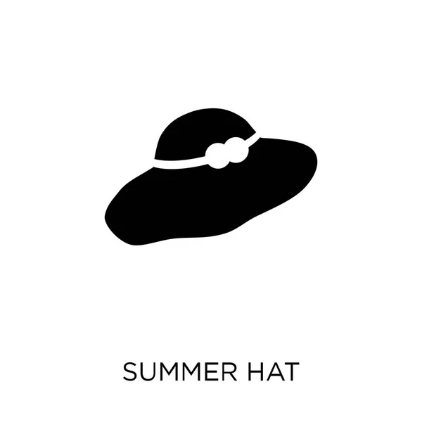 Καλοκαιρινό Καπέλο Εικονίδιο Καλοκαίρι Καπέλο Σύμβολο Σχεδιασμού Από Την Καλοκαιρινή — Διανυσματικό Αρχείο