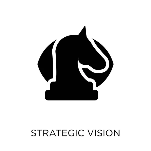 Icono Visión Estratégica Diseño Del Símbolo Estratégico Visión Colección Strategy — Vector de stock