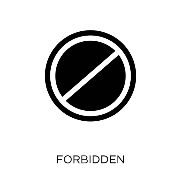 Icône Signe Interdit Forbidden Sign Symbol Design Traffic Signs Collection — Image vectorielle