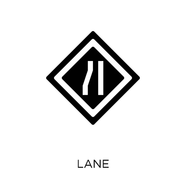 Lane Işareti Simgesi Lane Işareti Simgesi Tasarım Trafikten Toplama Imzalar — Stok Vektör