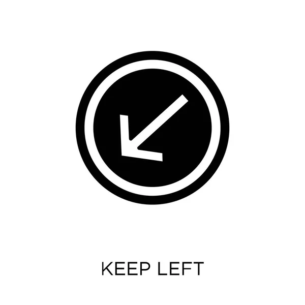 Сохраняйте Левую Иконку Значка Сохраните Дизайн Знака Слева Коллекции Дорожных — стоковый вектор