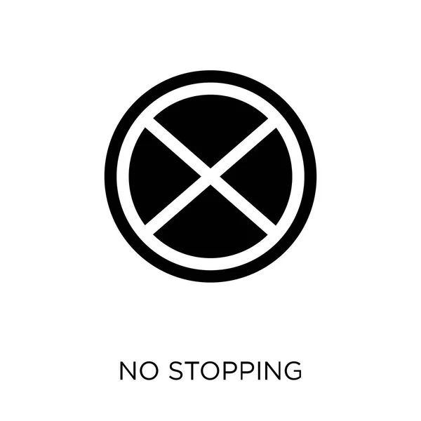 Kein Stoppschild Symbol Halteverbotsschilder Aus Verkehrsschildersammlungen Einfache Elementvektorabbildung Auf Weißem — Stockvektor