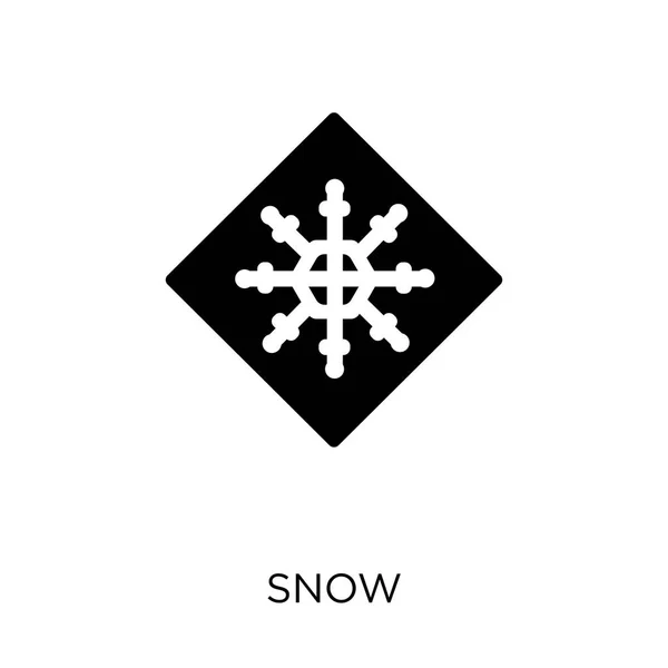 Snö Tecken Ikonen Sign Symbol Snökonstruktion Från Trafik Tecken Samling — Stock vektor