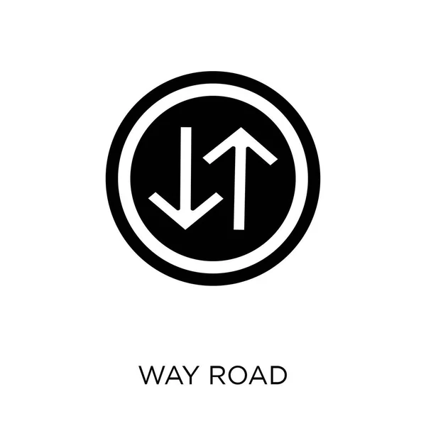 Way Road Sign Icon Way Road Sign Symbol Design Traffic — Stock Vector