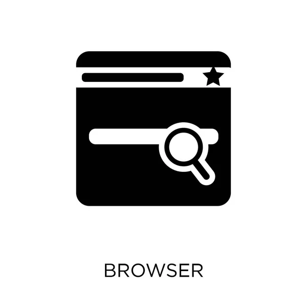 Icona Del Browser Design Del Simbolo Del Browser Dalla Collezione — Vettoriale Stock