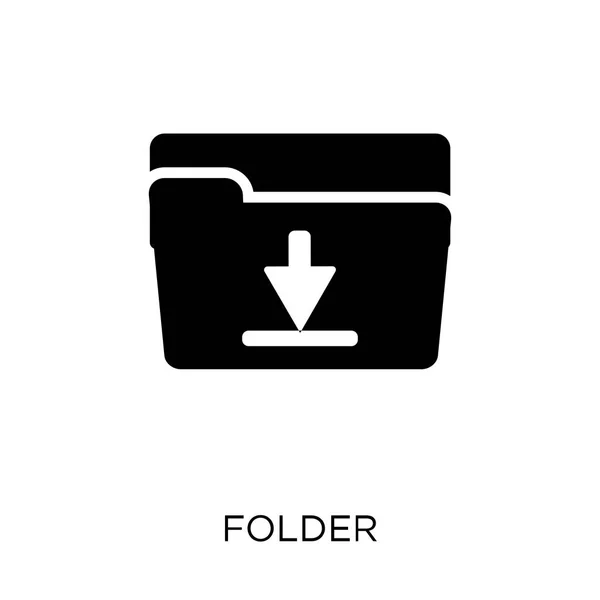 Folder Icon Folder Symbol Design Web Navigation Collection Simple Element — Stock Vector