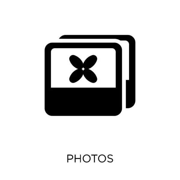 Ícone Fotos Design Símbolo Fotos Coleção Interface Usuário Ilustração Vetorial — Vetor de Stock