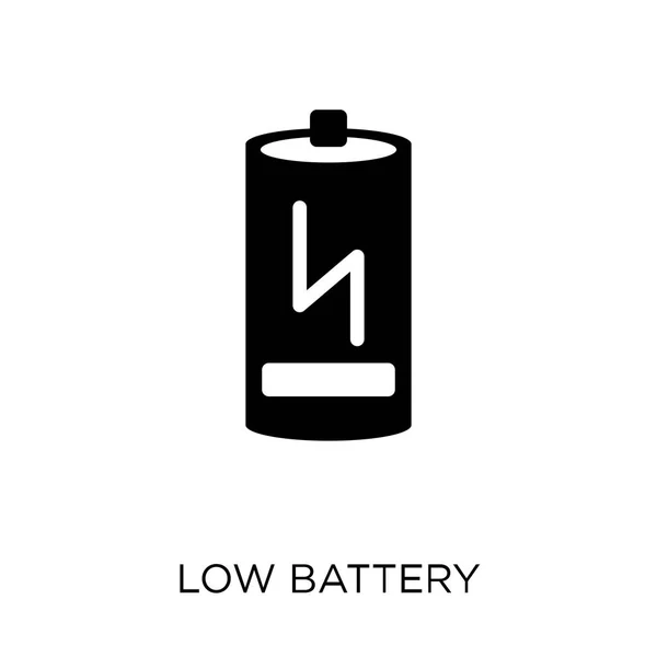 Low Battery Icon Low Battery Symbol Design Web Navigation Collection — Stock Vector