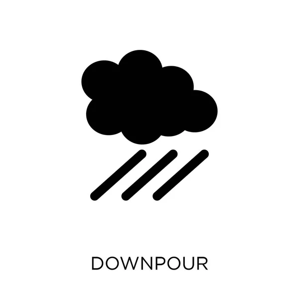 从天气收集的倾泻符号设计 简单的元素向量例证在白色背景 — 图库矢量图片