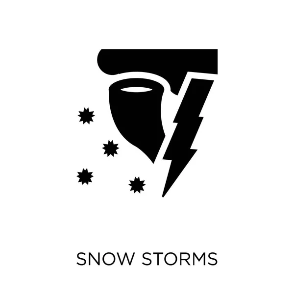 Sneeuw Stormen Pictogram Sneeuw Stormen Symbool Ontwerp Uit Collectie Weer — Stockvector