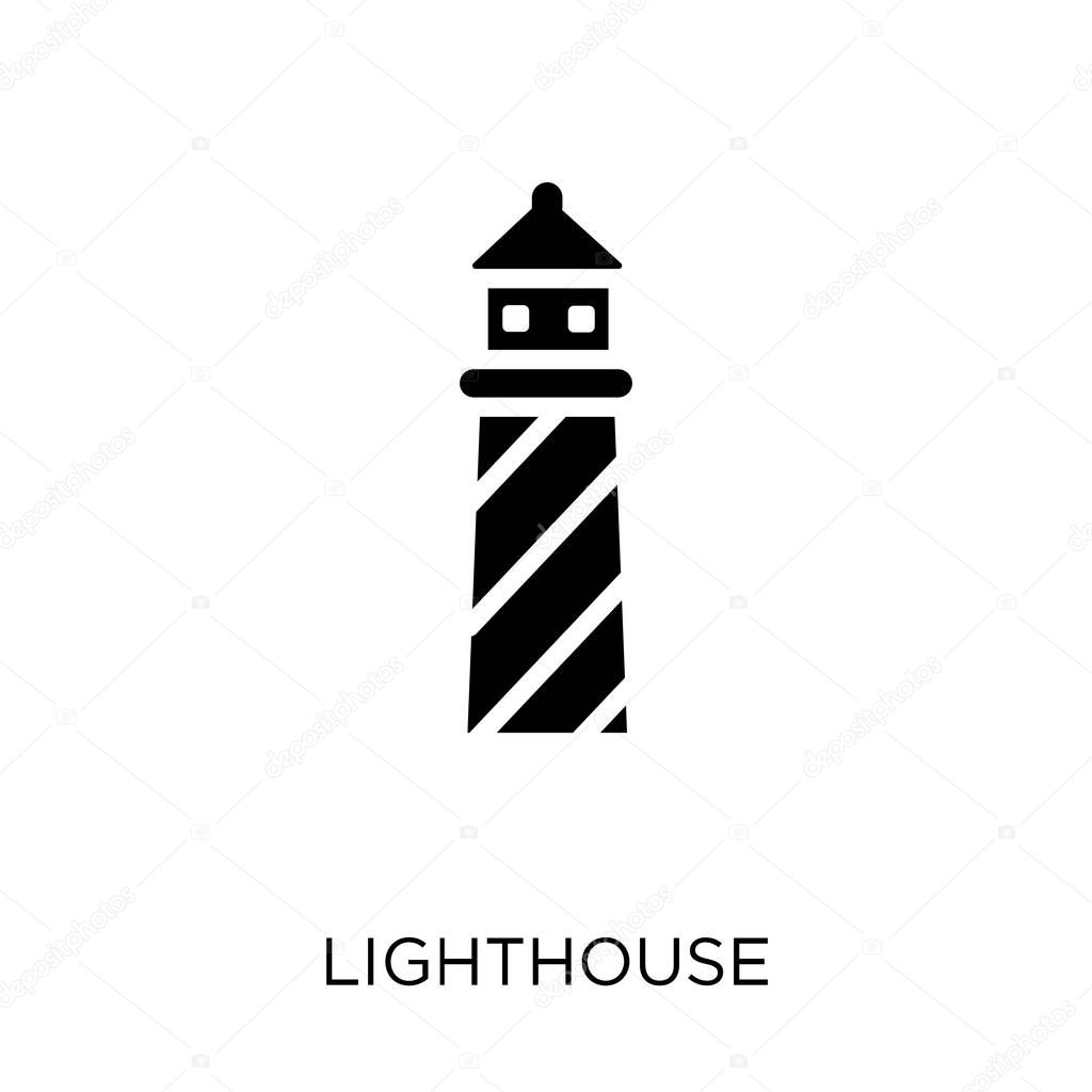 Lighthouse icon. Lighthouse symbol design from Nautical collection. Simple element vector illustration on white background.