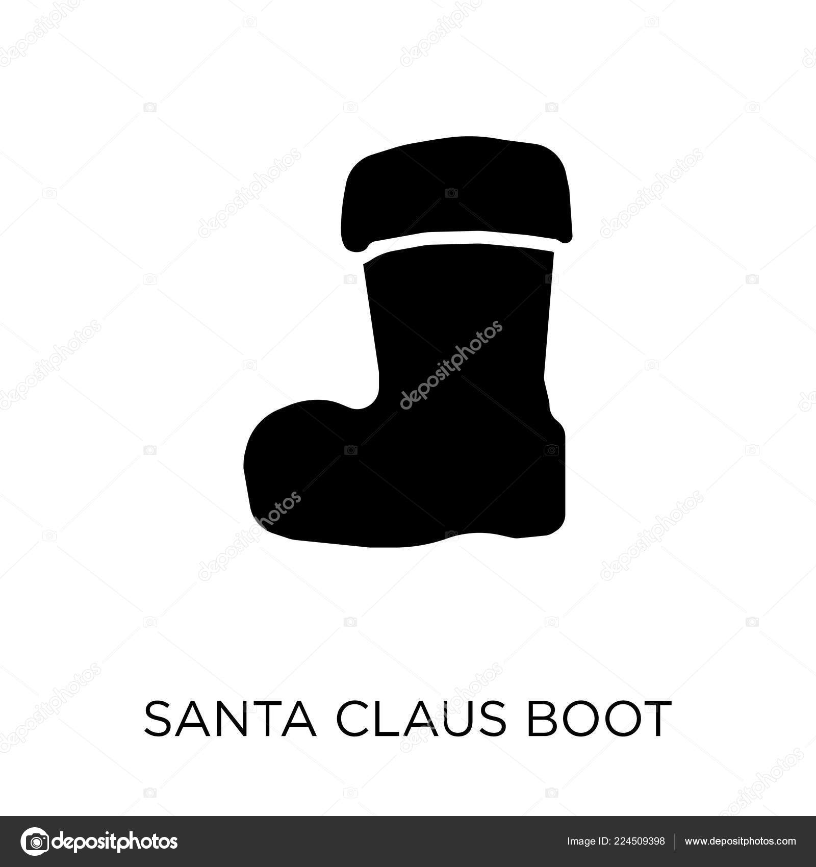 Santa Claus Boot Icon Santa Claus Boot Symbol Design