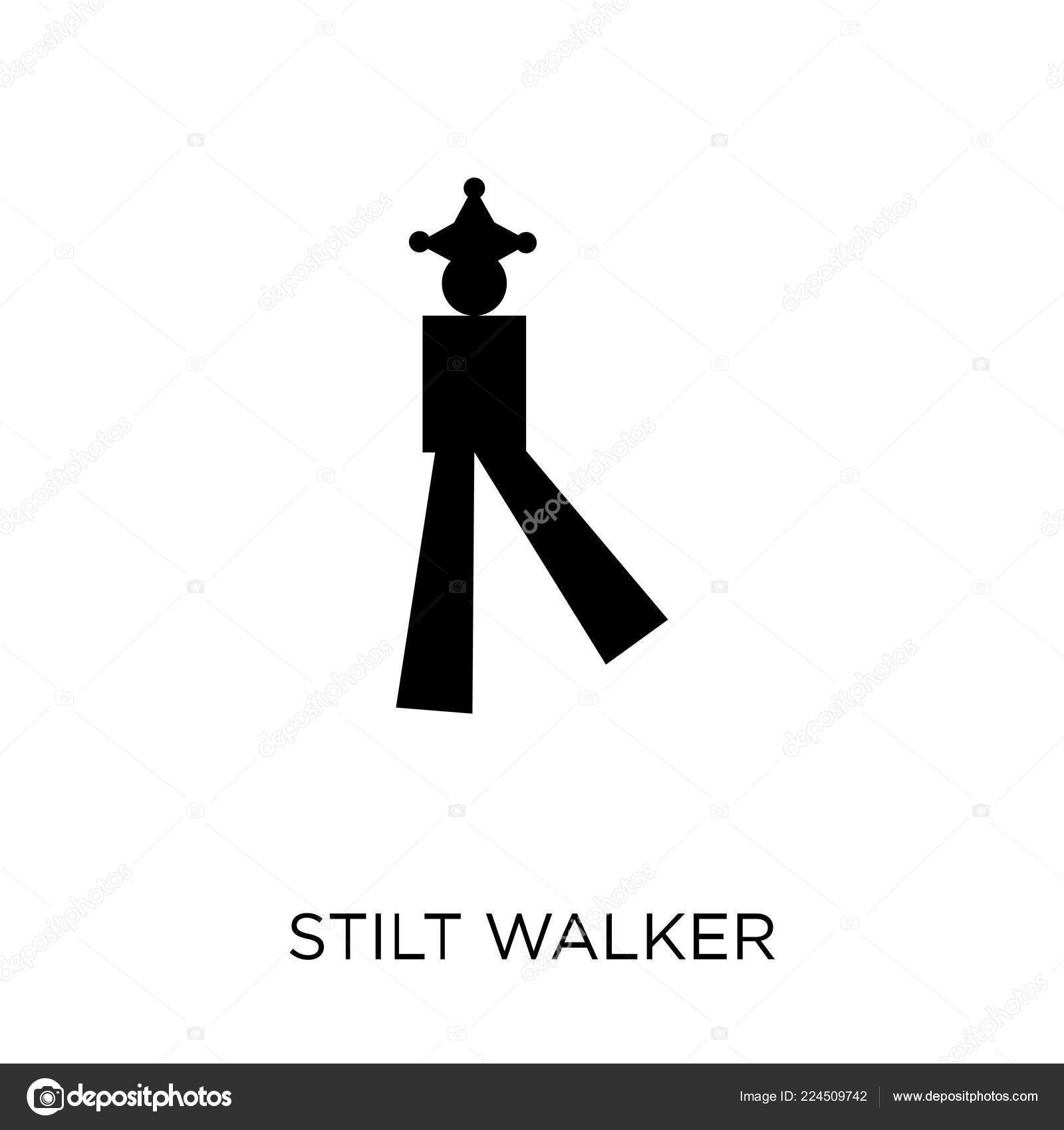 Stilt Walker Icon Stilt Walker Symbol Design Circus Collection Simple
