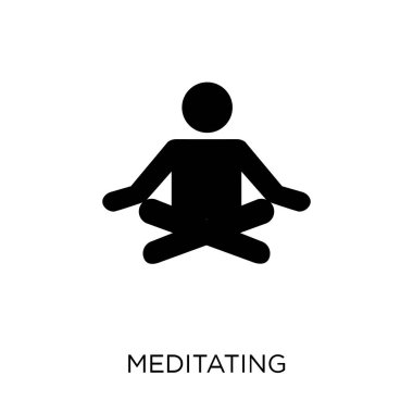 Simge meditasyon. Simge tasarım etkinliği ve Hobiler koleksiyon meditasyon. Basit öğe vektör çizim beyaz arka plan üzerinde.