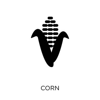 Mısır simgesi. Mısır sembolü tasarım tarım, tarım ve Bahçe koleksiyonu. Basit öğe vektör çizim beyaz arka plan üzerinde.