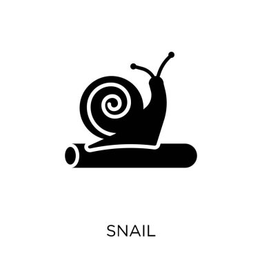 Salyangoz simgesi. Salyangoz sembolü tasarım hayvanlar koleksiyonundan. Basit öğe vektör çizim beyaz arka plan üzerinde.