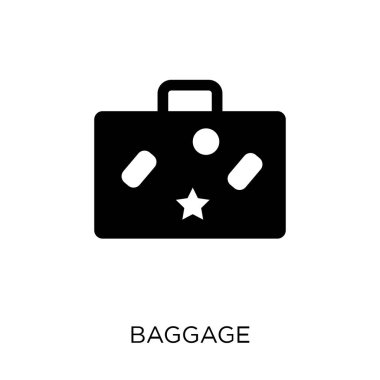 Bagaj simgesi. Bagaj sembolü tasarım seyahat koleksiyonundan. Basit öğe vektör çizim beyaz arka plan üzerinde.