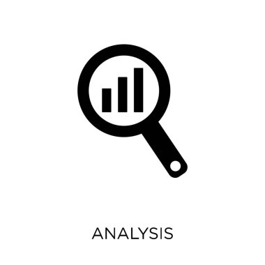 Analiz simgesi. Analiz sembolü tasarım Analytics koleksiyonundan. Basit öğe vektör çizim beyaz arka plan üzerinde.