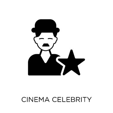 sinema ünlü simge. sinema ünlü sembolü tasarım sinema koleksiyonundan. Basit öğe vektör çizim beyaz arka plan üzerinde.