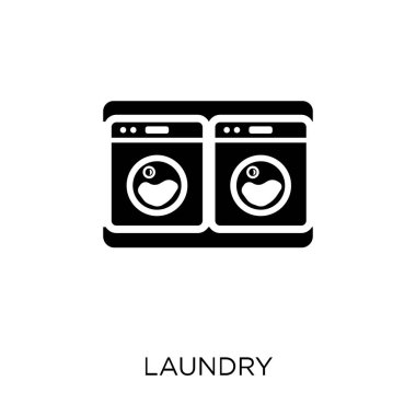 Çamaşırhane simgesi. Çamaşırhane sembolü tasarım From koleksiyonu temizlik. Basit öğe vektör çizim beyaz arka plan üzerinde.