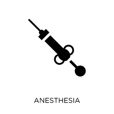 Anestezi simgesi. Anestezi sembolü tasarım diş hekimi koleksiyonundan. Basit öğe vektör çizim beyaz arka plan üzerinde.