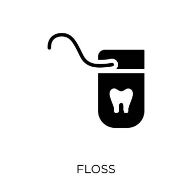 İpi simgesi. İpi sembolü tasarım diş hekimi koleksiyonundan. Basit öğe vektör çizim beyaz arka plan üzerinde.