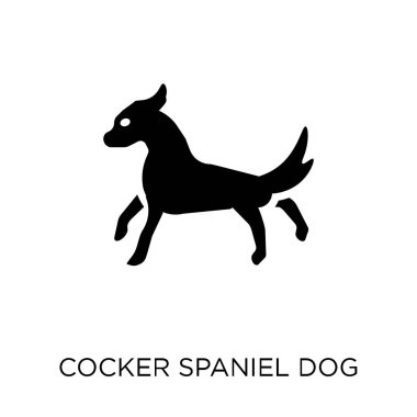 Cocker Spaniel köpek simgesi. Cocker Spaniel köpek sembolü tasarım köpekler koleksiyonundan. Basit öğe vektör çizim beyaz arka plan üzerinde.