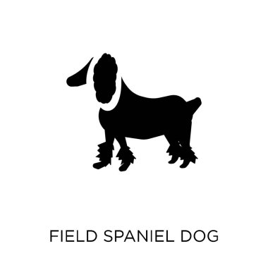 Alan Spaniel köpek simgesi. Alan Spaniel köpek sembolü tasarım köpekler koleksiyonundan. Basit öğe vektör çizim beyaz arka plan üzerinde.