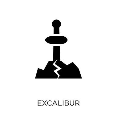 Excalibur icon. Excalibur symbol design from Fairy tale collection. Simple element vector illustration on white background. clipart