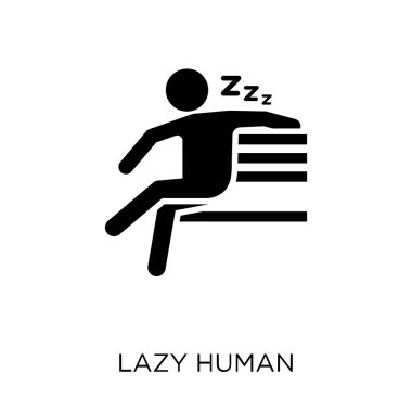 tembel insan kutsal kişilerin resmi. tembel insan sembolü tasarım duygular koleksiyonundan. Basit öğe vektör çizim beyaz arka plan üzerinde.