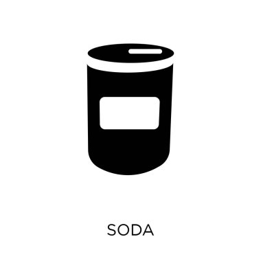 Soda simgesi. Soda sembolü tasarım Noel koleksiyonundan. Basit öğe vektör çizim beyaz arka plan üzerinde.