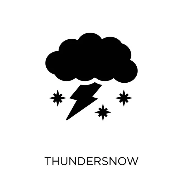 Ícone Thundersnow Desenho Símbolo Thundersnow Coleção Weather Ilustração Vetorial Elemento — Vetor de Stock