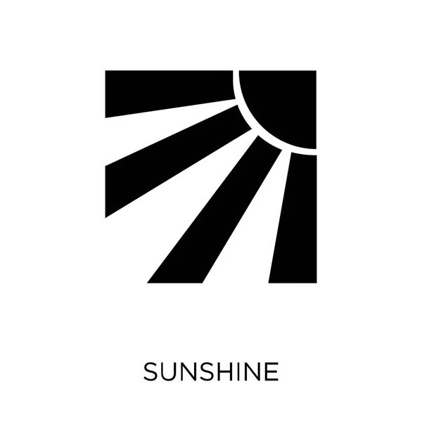 Icono Del Sol Diseño Símbolo Sunshine Colección Weather Ilustración Simple — Archivo Imágenes Vectoriales